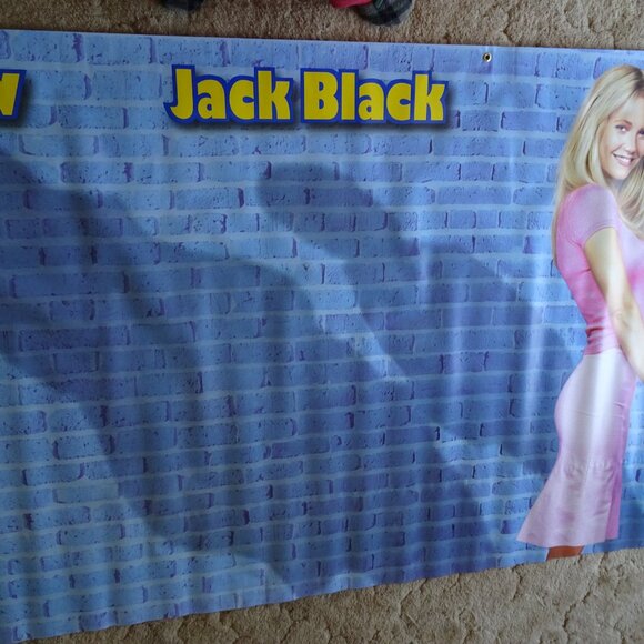 SHALLOW HAL - MOVIE BANNER WITH JACK BLACK AND GWYNETH PALTROW - OVERSIZED VINYL - Picture 9 of 9